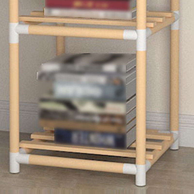 Contemporary Style Bookshelf Open Back Solid Wood in Natural Book Shelf Clearhalo 'Bookcases' 'Furniture' 'furniture_bookcases' 'kitchen' 'kitchen_bookcases' 'Living Room Furniture' 'Office Furniture' 4669746
