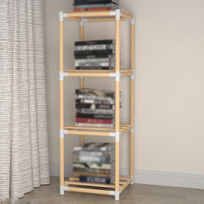 Contemporary Style Bookshelf Open Back Solid Wood in Natural Book Shelf 11.4"L x 9.4"W x 29.5"H Clearhalo 'Bookcases' 'Furniture' 'furniture_bookcases' 'kitchen' 'kitchen_bookcases' 'Living Room Furniture' 'Office Furniture' 4669749