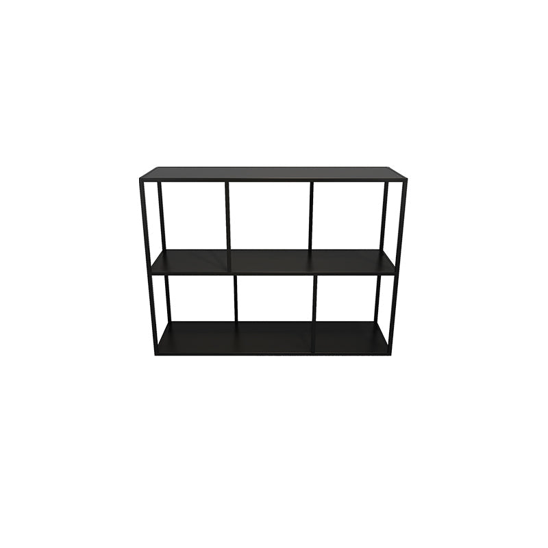 Open Bookcase Minimalist Book Shelf with Metal Rectangular Shelves Black 39.4"L x 11.8"W x 29.5"H Clearhalo 'Bookcases' 'Furniture' 'furniture_bookcases' 'kitchen' 'kitchen_bookcases' 'Living Room Furniture' 'Office Furniture' 4669755