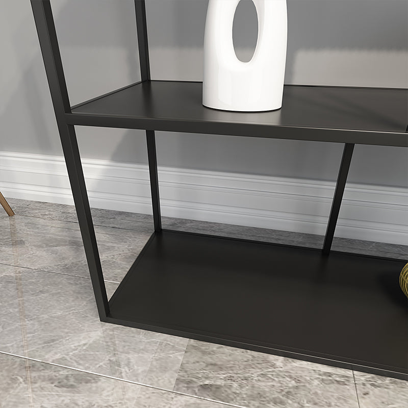 Open Bookcase Minimalist Book Shelf with Metal Rectangular Shelves Clearhalo 'Bookcases' 'Furniture' 'furniture_bookcases' 'kitchen' 'kitchen_bookcases' 'Living Room Furniture' 'Office Furniture' 4669760