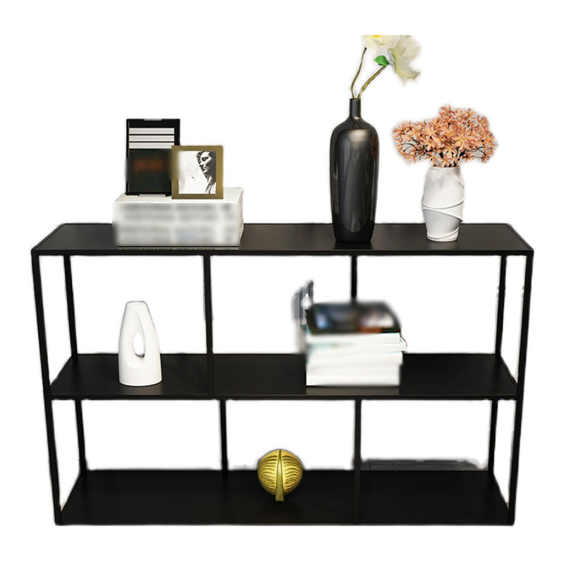 Open Bookcase Minimalist Book Shelf with Metal Rectangular Shelves Clearhalo 'Bookcases' 'Furniture' 'furniture_bookcases' 'kitchen' 'kitchen_bookcases' 'Living Room Furniture' 'Office Furniture' 4669761