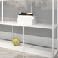 Open Bookcase Minimalist Book Shelf with Metal Rectangular Shelves Clearhalo 'Bookcases' 'Furniture' 'furniture_bookcases' 'kitchen' 'kitchen_bookcases' 'Living Room Furniture' 'Office Furniture' 4669762