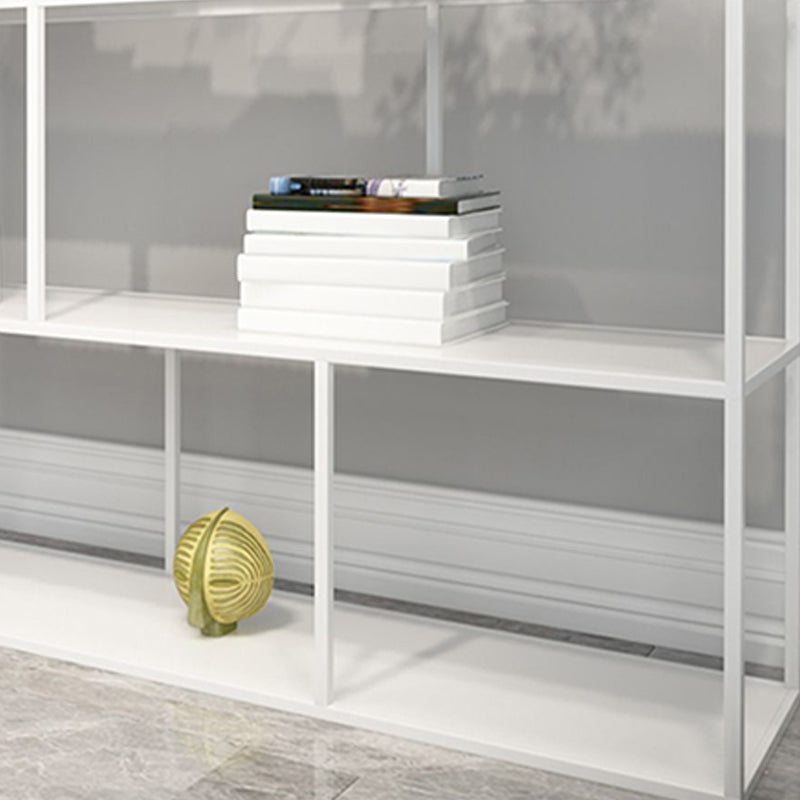 Open Bookcase Minimalist Book Shelf with Metal Rectangular Shelves Clearhalo 'Bookcases' 'Furniture' 'furniture_bookcases' 'kitchen' 'kitchen_bookcases' 'Living Room Furniture' 'Office Furniture' 4669762