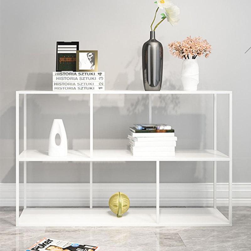 Open Bookcase Minimalist Book Shelf with Metal Rectangular Shelves Clearhalo 'Bookcases' 'Furniture' 'furniture_bookcases' 'kitchen' 'kitchen_bookcases' 'Living Room Furniture' 'Office Furniture' 4669769