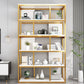 Industrial Metal Etagere Bookcase Open Back Bookshelf for Home Office Gold 31.5"L x 11.8"W x 70.1"H Clearhalo 'Bookcases' 'Furniture' 'furniture_bookcases' 'kitchen' 'kitchen_bookcases' 'Living Room Furniture' 'Office Furniture' 4669776