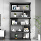 Industrial Metal Etagere Bookcase Open Back Bookshelf for Home Office Black 23.6"L x 11.8"W x 70.1"H Clearhalo 'Bookcases' 'Furniture' 'furniture_bookcases' 'kitchen' 'kitchen_bookcases' 'Living Room Furniture' 'Office Furniture' 4669778