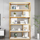Industrial Metal Etagere Bookcase Open Back Bookshelf for Home Office Gold 23.6"L x 11.8"W x 70.1"H Clearhalo 'Bookcases' 'Furniture' 'furniture_bookcases' 'kitchen' 'kitchen_bookcases' 'Living Room Furniture' 'Office Furniture' 4669780