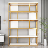 Industrial Metal Etagere Bookcase Open Back Bookshelf for Home Office Clearhalo 'Bookcases' 'Furniture' 'furniture_bookcases' 'kitchen' 'kitchen_bookcases' 'Living Room Furniture' 'Office Furniture' 4669781