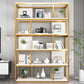 Industrial Metal Etagere Bookcase Open Back Bookshelf for Home Office Gold 47.2"L x 11.8"W x 70.1"H Clearhalo 'Bookcases' 'Furniture' 'furniture_bookcases' 'kitchen' 'kitchen_bookcases' 'Living Room Furniture' 'Office Furniture' 4669789