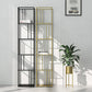 4-Shelf Modern Open Etagere Bookshelf with Iron Frame Glass Shelf Clearhalo 'Bookcases' 'Furniture' 'furniture_bookcases' 'kitchen' 'kitchen_bookcases' 'Living Room Furniture' 'Office Furniture' 4669831