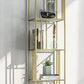 4-Shelf Modern Open Etagere Bookshelf with Iron Frame Glass Shelf Clearhalo 'Bookcases' 'Furniture' 'furniture_bookcases' 'kitchen' 'kitchen_bookcases' 'Living Room Furniture' 'Office Furniture' 4669840