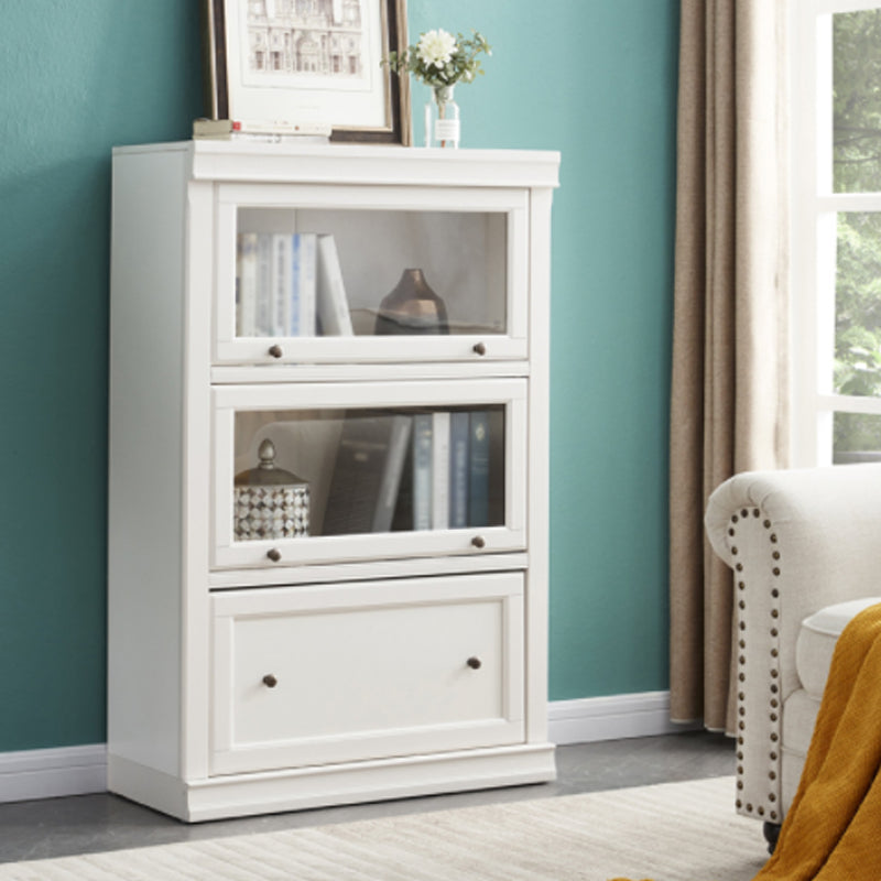 Contemporary Barrister Bookcase Closed Back Bookshelf with Drawer Clearhalo 'Bookcases' 'Furniture' 'furniture_bookcases' 'kitchen' 'kitchen_bookcases' 'Living Room Furniture' 'Office Furniture' 4669844