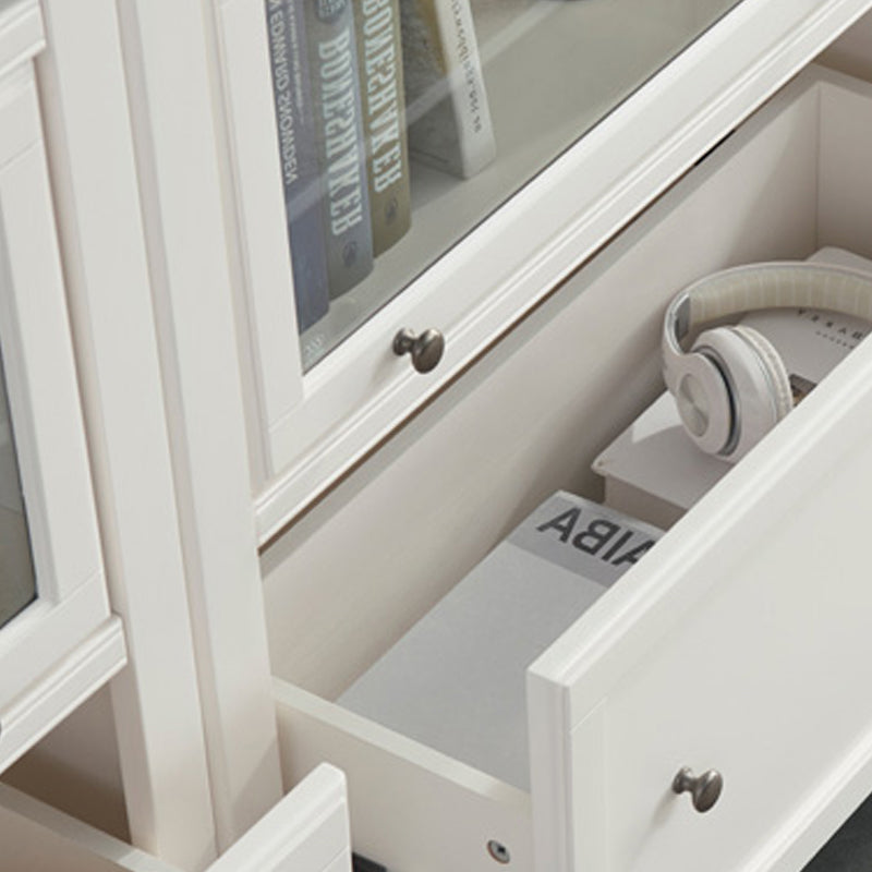 Contemporary Barrister Bookcase Closed Back Bookshelf with Drawer Clearhalo 'Bookcases' 'Furniture' 'furniture_bookcases' 'kitchen' 'kitchen_bookcases' 'Living Room Furniture' 'Office Furniture' 4669846