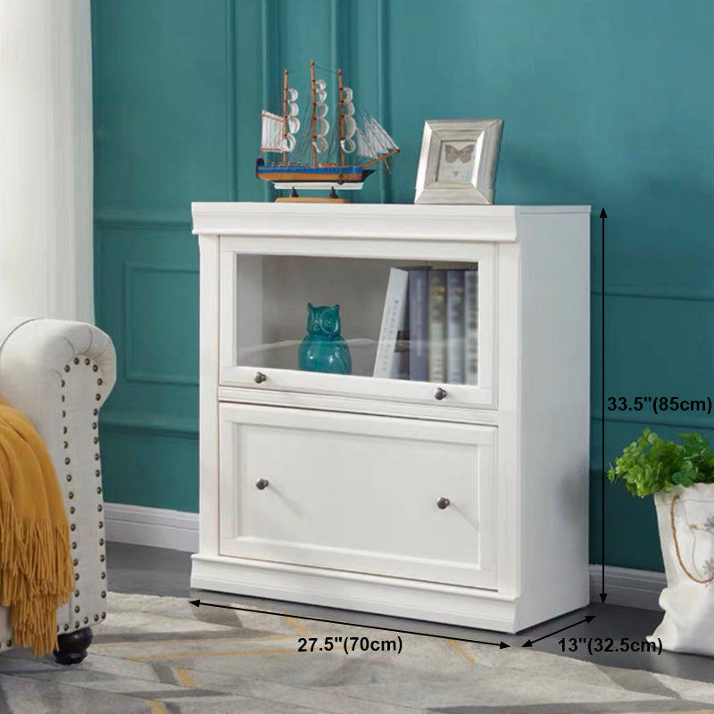 Contemporary Barrister Bookcase Closed Back Bookshelf with Drawer Clearhalo 'Bookcases' 'Furniture' 'furniture_bookcases' 'kitchen' 'kitchen_bookcases' 'Living Room Furniture' 'Office Furniture' 4669855