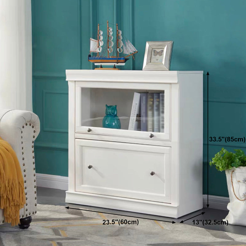 Contemporary Barrister Bookcase Closed Back Bookshelf with Drawer Clearhalo 'Bookcases' 'Furniture' 'furniture_bookcases' 'kitchen' 'kitchen_bookcases' 'Living Room Furniture' 'Office Furniture' 4669859