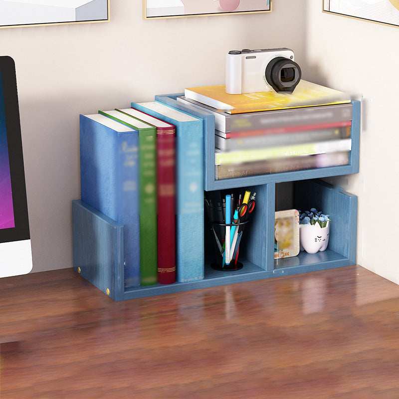 Contemporary Style Bookshelf Open Bookcase for Study Room and Home Office Blue 13.4"L x 5.9"W x 8.7"H Clearhalo 'Bookcases' 'Furniture' 'furniture_bookcases' 'kitchen' 'kitchen_bookcases' 'Living Room Furniture' 'Office Furniture' 4669861