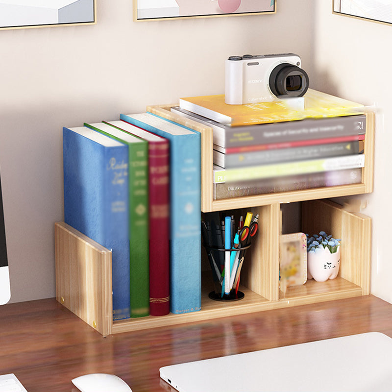 Contemporary Style Bookshelf Open Bookcase for Study Room and Home Office Natural 13.4"L x 5.9"W x 8.7"H Clearhalo 'Bookcases' 'Furniture' 'furniture_bookcases' 'kitchen' 'kitchen_bookcases' 'Living Room Furniture' 'Office Furniture' 4669864
