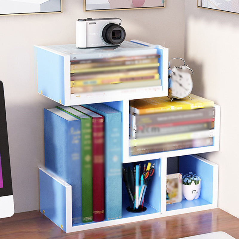 Contemporary Style Bookshelf Open Bookcase for Study Room and Home Office Ocean Blue 13.4"L x 5.9"W x 14"H Clearhalo 'Bookcases' 'Furniture' 'furniture_bookcases' 'kitchen' 'kitchen_bookcases' 'Living Room Furniture' 'Office Furniture' 4669872