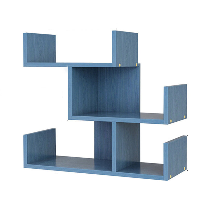 Contemporary Style Bookshelf Open Bookcase for Study Room and Home Office Blue 15.7"L x 6.7"W x 16.5"H Clearhalo 'Bookcases' 'Furniture' 'furniture_bookcases' 'kitchen' 'kitchen_bookcases' 'Living Room Furniture' 'Office Furniture' 4669876