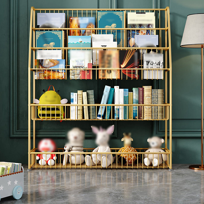 Modern Style Metal Bookshelf Ladder Open Shelf Bookcase for Study Room Clearhalo 'Bookcases' 'Furniture' 'furniture_bookcases' 'kitchen' 'kitchen_bookcases' 'Living Room Furniture' 'Office Furniture' 4669886