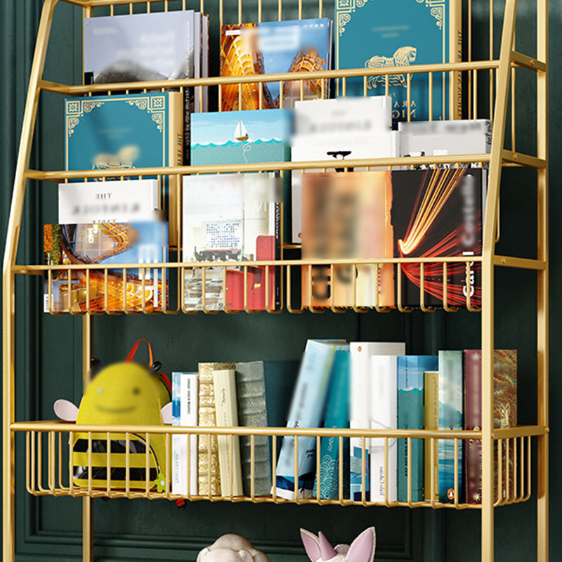 Modern Style Metal Bookshelf Ladder Open Shelf Bookcase for Study Room Clearhalo 'Bookcases' 'Furniture' 'furniture_bookcases' 'kitchen' 'kitchen_bookcases' 'Living Room Furniture' 'Office Furniture' 4669890