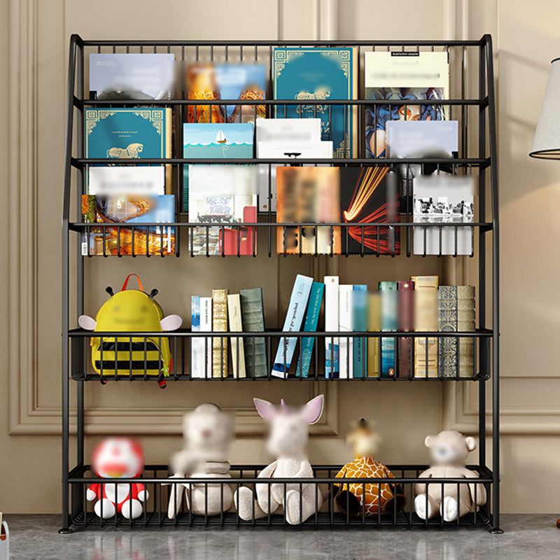Modern Style Metal Bookshelf Ladder Open Shelf Bookcase for Study Room Clearhalo 'Bookcases' 'Furniture' 'furniture_bookcases' 'kitchen' 'kitchen_bookcases' 'Living Room Furniture' 'Office Furniture' 4669894