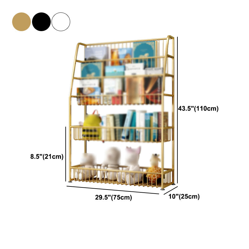 Modern Style Metal Bookshelf Ladder Open Shelf Bookcase for Study Room Clearhalo 'Bookcases' 'Furniture' 'furniture_bookcases' 'kitchen' 'kitchen_bookcases' 'Living Room Furniture' 'Office Furniture' 4669897