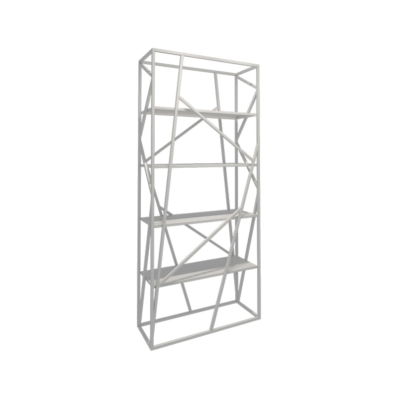 Open Metal Etagere Bookcase Contemporary Rectangular Shelf Bookcase White 31.5"L x 11.8"W x 70.9"H Clearhalo 'Bookcases' 'Furniture' 'furniture_bookcases' 'kitchen' 'kitchen_bookcases' 'Living Room Furniture' 'Office Furniture' 4669900