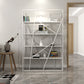 Open Metal Etagere Bookcase Contemporary Rectangular Shelf Bookcase White 55.1"L x 11.8"W x 70.9"H Clearhalo 'Bookcases' 'Furniture' 'furniture_bookcases' 'kitchen' 'kitchen_bookcases' 'Living Room Furniture' 'Office Furniture' 4669901