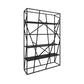 Open Metal Etagere Bookcase Contemporary Rectangular Shelf Bookcase Black 47.2"L x 11.8"W x 70.9"H Clearhalo 'Bookcases' 'Furniture' 'furniture_bookcases' 'kitchen' 'kitchen_bookcases' 'Living Room Furniture' 'Office Furniture' 4669904