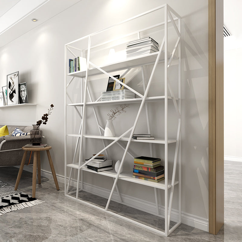Open Metal Etagere Bookcase Contemporary Rectangular Shelf Bookcase Clearhalo 'Bookcases' 'Furniture' 'furniture_bookcases' 'kitchen' 'kitchen_bookcases' 'Living Room Furniture' 'Office Furniture' 4669905
