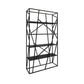 Open Metal Etagere Bookcase Contemporary Rectangular Shelf Bookcase Black 39.4"L x 11.8"W x 70.9"H Clearhalo 'Bookcases' 'Furniture' 'furniture_bookcases' 'kitchen' 'kitchen_bookcases' 'Living Room Furniture' 'Office Furniture' 4669906