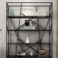 Open Metal Etagere Bookcase Contemporary Rectangular Shelf Bookcase Clearhalo 'Bookcases' 'Furniture' 'furniture_bookcases' 'kitchen' 'kitchen_bookcases' 'Living Room Furniture' 'Office Furniture' 4669910
