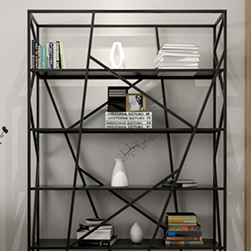 Open Metal Etagere Bookcase Contemporary Rectangular Shelf Bookcase Clearhalo 'Bookcases' 'Furniture' 'furniture_bookcases' 'kitchen' 'kitchen_bookcases' 'Living Room Furniture' 'Office Furniture' 4669910