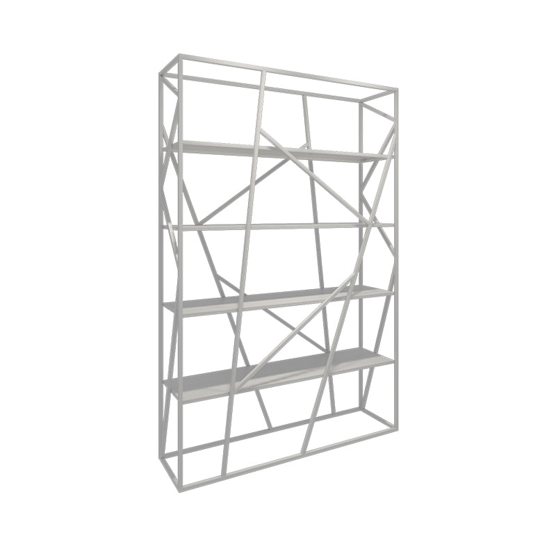 Open Metal Etagere Bookcase Contemporary Rectangular Shelf Bookcase White 47.2"L x 11.8"W x 70.9"H Clearhalo 'Bookcases' 'Furniture' 'furniture_bookcases' 'kitchen' 'kitchen_bookcases' 'Living Room Furniture' 'Office Furniture' 4669912