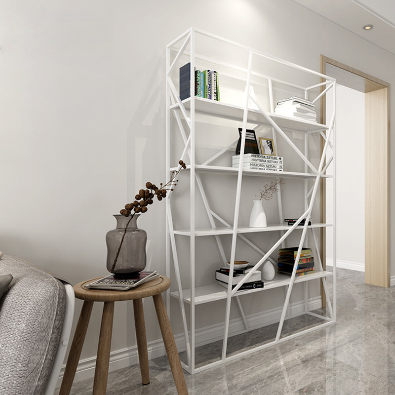 Open Metal Etagere Bookcase Contemporary Rectangular Shelf Bookcase Clearhalo 'Bookcases' 'Furniture' 'furniture_bookcases' 'kitchen' 'kitchen_bookcases' 'Living Room Furniture' 'Office Furniture' 4669915