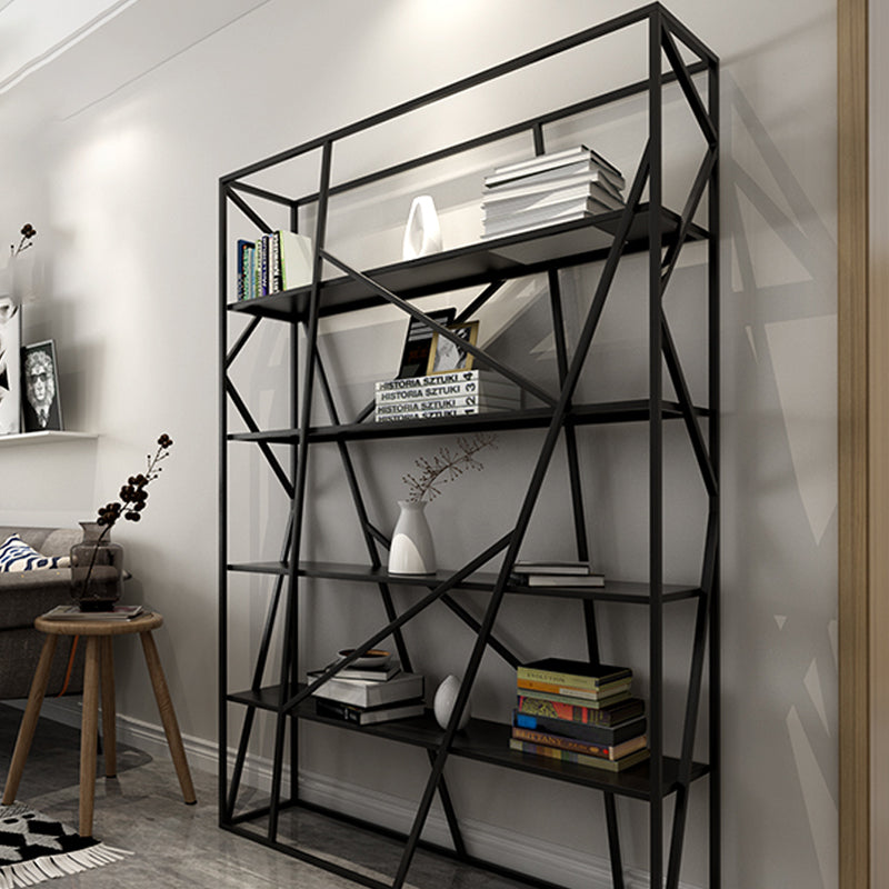 Open Metal Etagere Bookcase Contemporary Rectangular Shelf Bookcase Clearhalo 'Bookcases' 'Furniture' 'furniture_bookcases' 'kitchen' 'kitchen_bookcases' 'Living Room Furniture' 'Office Furniture' 4669916