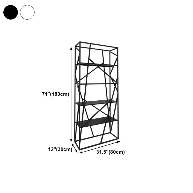 Open Metal Etagere Bookcase Contemporary Rectangular Shelf Bookcase Clearhalo 'Bookcases' 'Furniture' 'furniture_bookcases' 'kitchen' 'kitchen_bookcases' 'Living Room Furniture' 'Office Furniture' 4669917