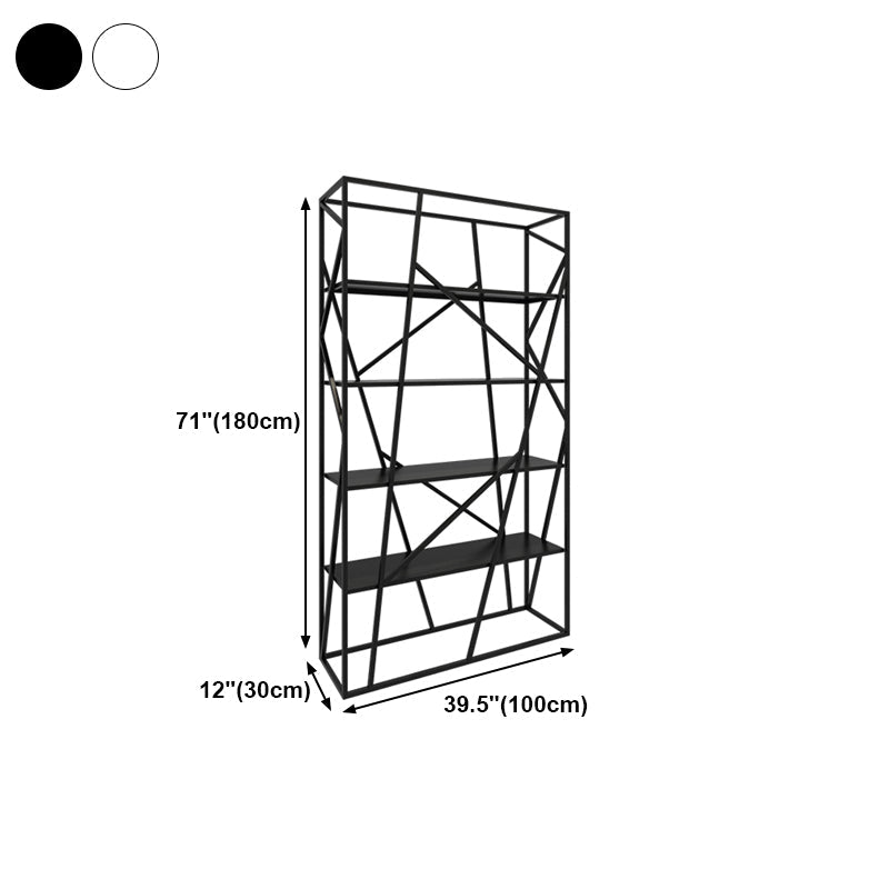 Open Metal Etagere Bookcase Contemporary Rectangular Shelf Bookcase Clearhalo 'Bookcases' 'Furniture' 'furniture_bookcases' 'kitchen' 'kitchen_bookcases' 'Living Room Furniture' 'Office Furniture' 4669918