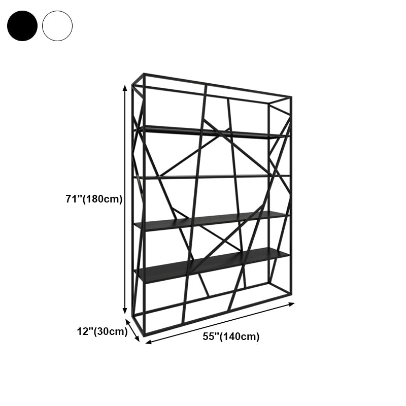 Open Metal Etagere Bookcase Contemporary Rectangular Shelf Bookcase Clearhalo 'Bookcases' 'Furniture' 'furniture_bookcases' 'kitchen' 'kitchen_bookcases' 'Living Room Furniture' 'Office Furniture' 4669920