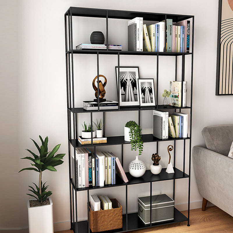 Open Metal Etagere Bookcase Modern Rectangular Shelf Bookcase Clearhalo 'Bookcases' 'Furniture' 'furniture_bookcases' 'kitchen' 'kitchen_bookcases' 'Living Room Furniture' 'Office Furniture' 4669933