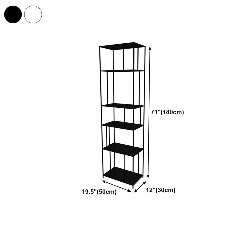 Open Metal Etagere Bookcase Modern Rectangular Shelf Bookcase Clearhalo 'Bookcases' 'Furniture' 'furniture_bookcases' 'kitchen' 'kitchen_bookcases' 'Living Room Furniture' 'Office Furniture' 4669936
