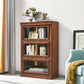 Wooden Barrister Bookcase Modern Closed Back Bookcase for Home Office Brown Clearhalo 'Bookcases' 'Furniture' 'furniture_bookcases' 'kitchen' 'kitchen_bookcases' 'Living Room Furniture' 'Office Furniture' 4669939