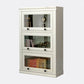Wooden Barrister Bookcase Modern Closed Back Bookcase for Home Office White 31.5"L x 12.8"W x 47.6"H Clearhalo 'Bookcases' 'Furniture' 'furniture_bookcases' 'kitchen' 'kitchen_bookcases' 'Living Room Furniture' 'Office Furniture' 4669942