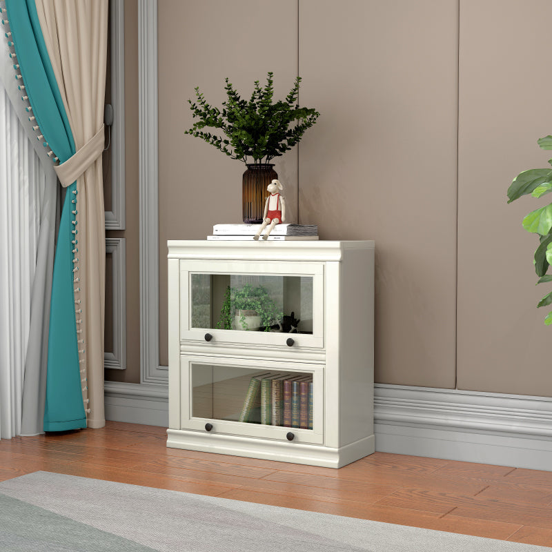 Wooden Barrister Bookcase Modern Closed Back Bookcase for Home Office White Clearhalo 'Bookcases' 'Furniture' 'furniture_bookcases' 'kitchen' 'kitchen_bookcases' 'Living Room Furniture' 'Office Furniture' 4669948