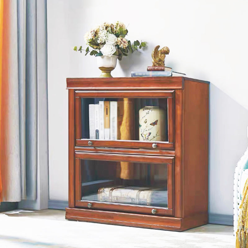 Wooden Barrister Bookcase Modern Closed Back Bookcase for Home Office Brown Clearhalo 'Bookcases' 'Furniture' 'furniture_bookcases' 'kitchen' 'kitchen_bookcases' 'Living Room Furniture' 'Office Furniture' 4669949