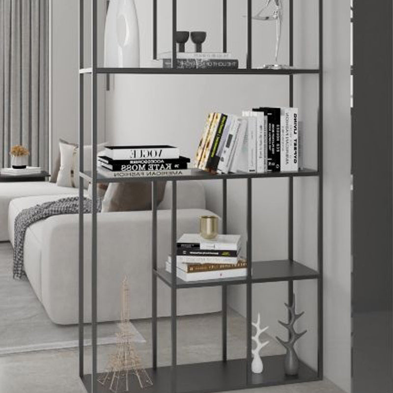 Minimalist Open Metal Etagere Bookcase with Rectangular Shelves Bookcase Clearhalo 'Bookcases' 'Furniture' 'furniture_bookcases' 'kitchen' 'kitchen_bookcases' 'Living Room Furniture' 'Office Furniture' 4669961