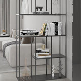 Minimalist Open Metal Etagere Bookcase with Rectangular Shelves Bookcase Clearhalo 'Bookcases' 'Furniture' 'furniture_bookcases' 'kitchen' 'kitchen_bookcases' 'Living Room Furniture' 'Office Furniture' 4669961