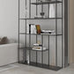 Minimalist Open Metal Etagere Bookcase with Rectangular Shelves Bookcase Clearhalo 'Bookcases' 'Furniture' 'furniture_bookcases' 'kitchen' 'kitchen_bookcases' 'Living Room Furniture' 'Office Furniture' 4669962