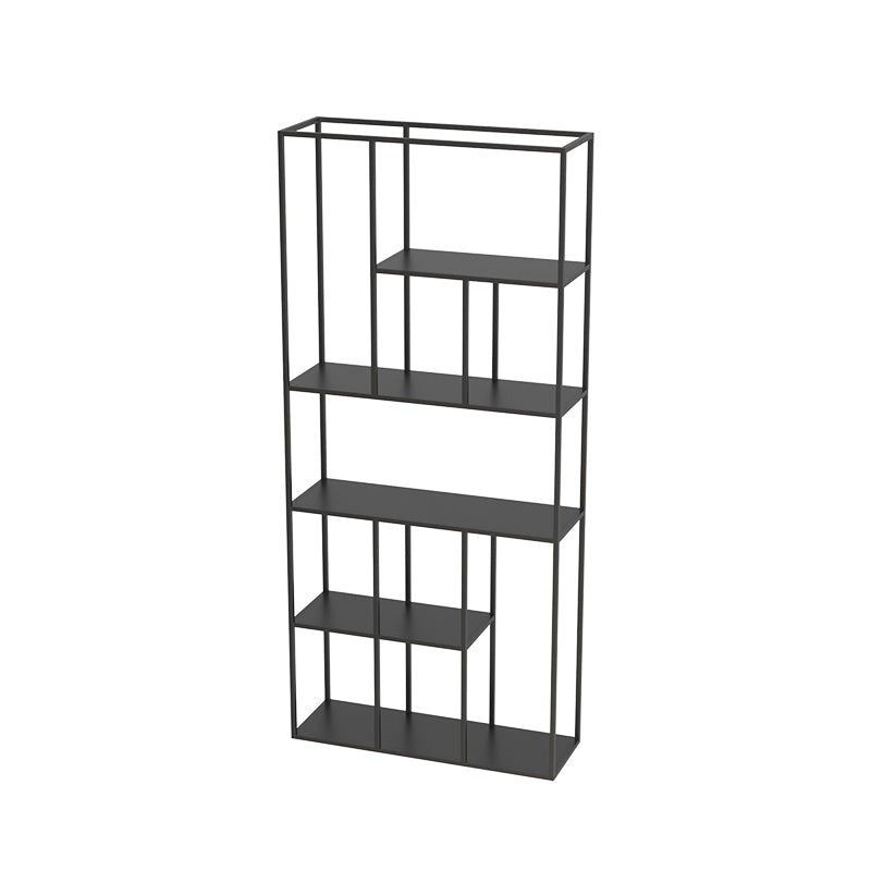 Minimalist Open Metal Etagere Bookcase with Rectangular Shelves Bookcase Clearhalo 'Bookcases' 'Furniture' 'furniture_bookcases' 'kitchen' 'kitchen_bookcases' 'Living Room Furniture' 'Office Furniture' 4669963